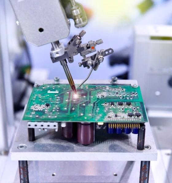 Automatizált munka egy elektronikai áramköri lapon